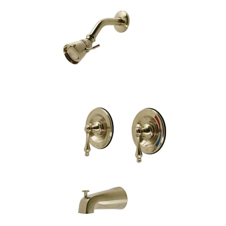 Kingston Brass KB667AL Pressure Balanced Two-Handle Tub and Shower Faucet, Brushed Brass KB667AL